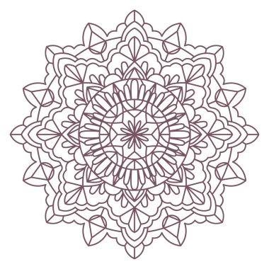 Sayfaları ve Kitaplar renklendirme için tasarlanmış dairesel karmaşık mandala hat sanatı