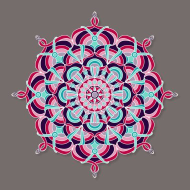 Baskı ve web için renkli mandala tasarım