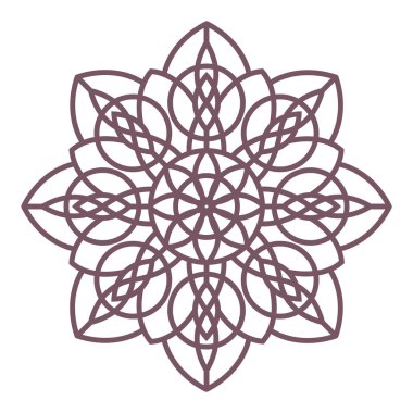 Sayfaları ve Kitaplar renklendirme için tasarlanmış dairesel karmaşık mandala hat sanatı