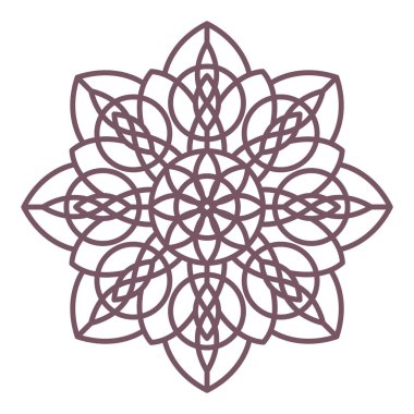 Sayfaları ve Kitaplar renklendirme için tasarlanmış dairesel karmaşık mandala hat sanatı