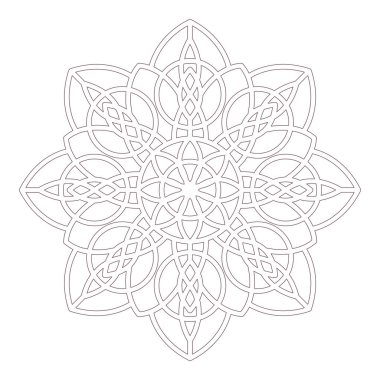 Sayfaları ve Kitaplar renklendirme için tasarlanmış dairesel karmaşık mandala hat sanatı