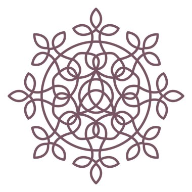 Sayfaları ve Kitaplar renklendirme için tasarlanmış dairesel karmaşık mandala hat sanatı