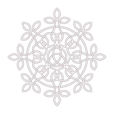 Sayfaları ve Kitaplar renklendirme için tasarlanmış dairesel karmaşık mandala hat sanatı