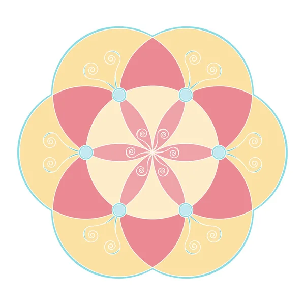 Diseño Simple Mandala Colores Útil Para Colorear Páginas Libros Como — Vector de stock