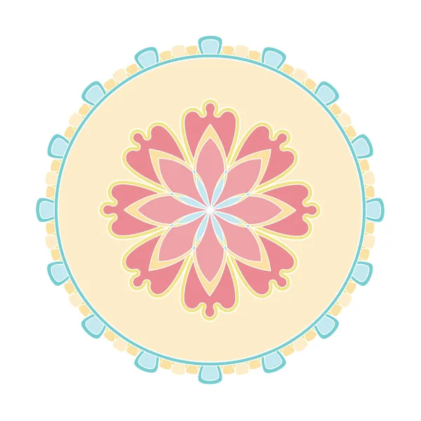 Diseño Simple Mandala Colores Útil Para Colorear Páginas Libros Como — Vector de stock