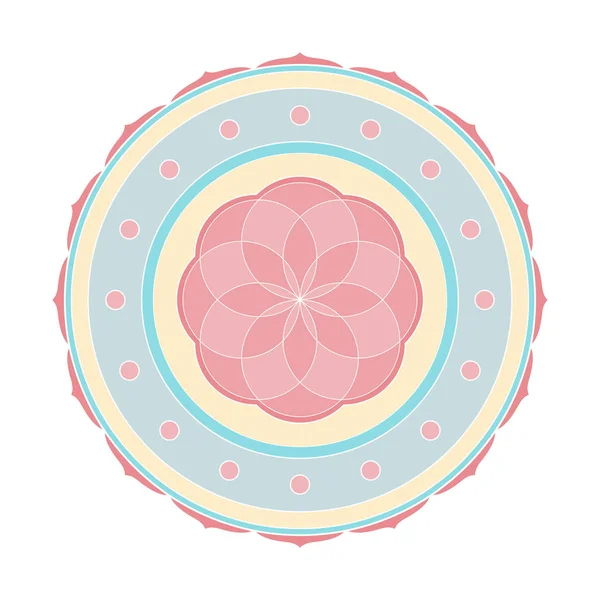 Diseño Simple Mandala Colores Útil Para Colorear Páginas Libros Como — Vector de stock