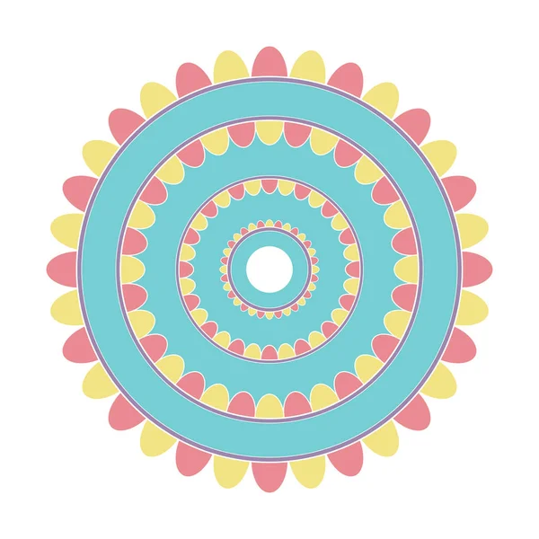 Diseño Simple Mandala Colores Útil Para Colorear Páginas Libros Como — Archivo Imágenes Vectoriales