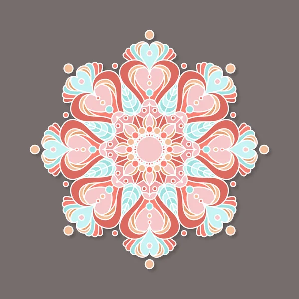 Diseño Mandala Coloreado Para Impresión Uso Web — Vector de stock