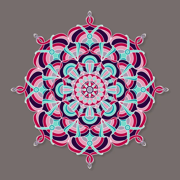 Farbiges Mandala Design Für Print Und Web — Stockvektor