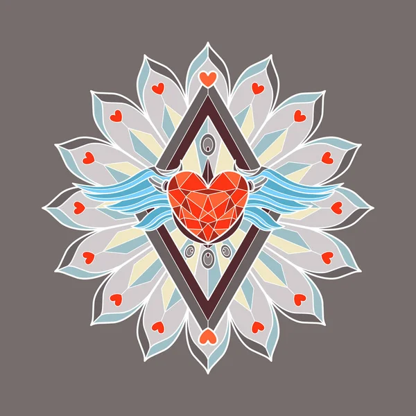 Mandala Coloré Pour Impression Utilisation Web — Image vectorielle