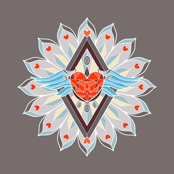 Baskı ve web kullanım için renkli mandala.