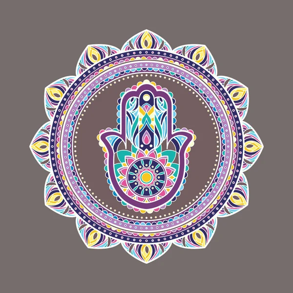 Mandala Colorato Stampa Uso Web — Vettoriale Stock