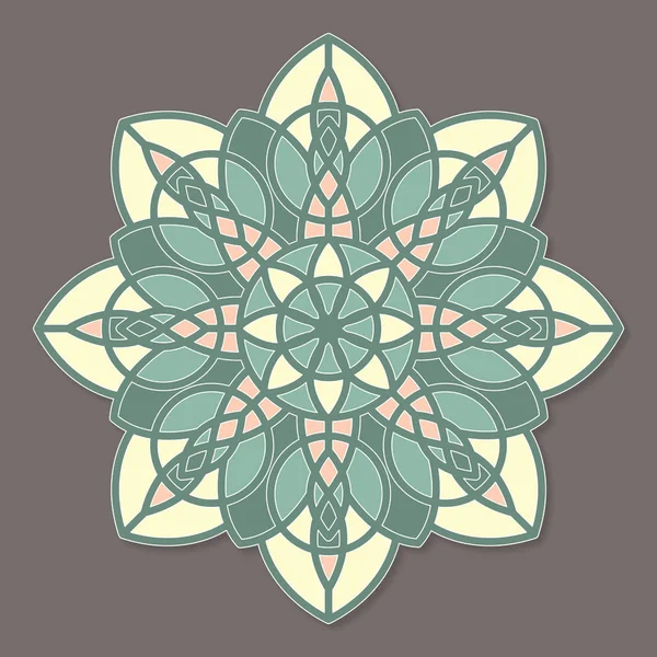Diseño Mandala Coloreado Para Impresión Uso Web — Vector de stock