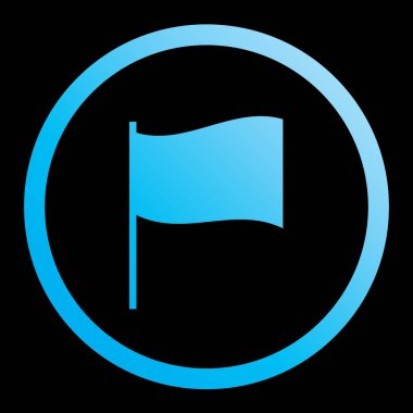 Bir Arkaplanda İzole edilmiş Resimli Simge - 3 Boyutlu Dikdörtgen Dalgalanma Bayrağı