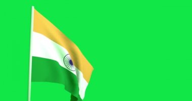 Hindistan'ın dalgalanan bayrak animasyon