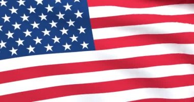 Sorunsuz dalgalanan bayrak animasyon Amerika Birleşik Devletleri