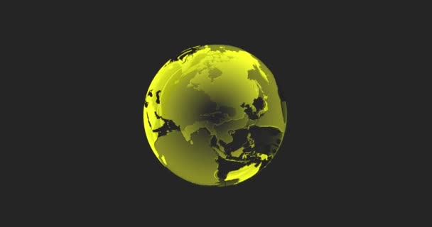 Animation rotative sans couture d'une Terre de Cristal 