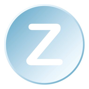 Resimli Simge Arka Planda İzole - Z