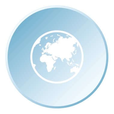 Resimli Simge Arka Planda İzole - Dünya Avrupa Asya Oc