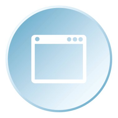 Resimli Simge Arka Planda İzole - Web Tarayıcısı