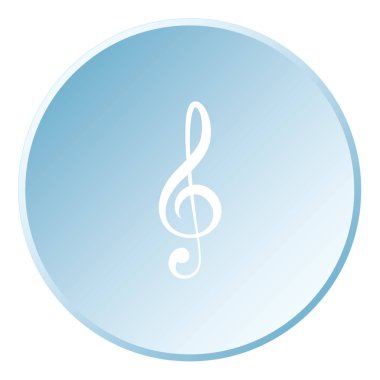 Resimli Simge Arka Planda İzole - Tiz Clef