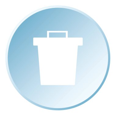 Resimli Simge Arka Planda İzole - Çöp Kutusu