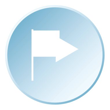 Resimli Simge Arka Planda İzole - Üçgen Bayrak Wavi