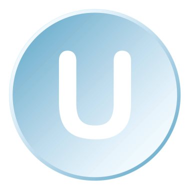 Resimli Simge Arka Planda İzole - U