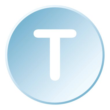 Resimli Simge Arka Planda İzole - T