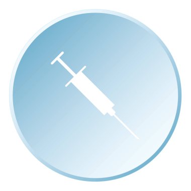 Resimli Simge Arka Planda İzole - Şırınga