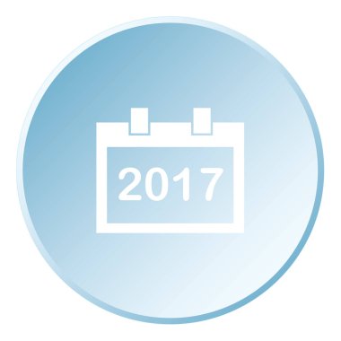 Resimli Simge Arka Planda İzole - Kare Takvim Yılı