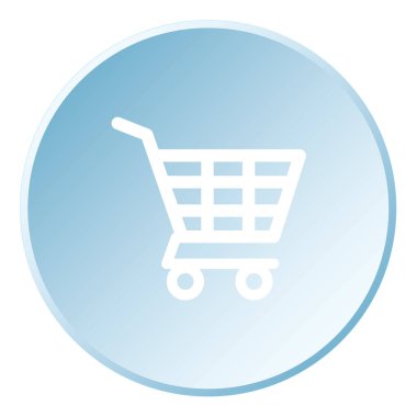 Resimli Simge Arka Planda İzole - Alışveriş Arabası