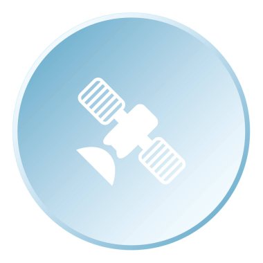 Resimli Simge Arka Planda İzole - Uydu