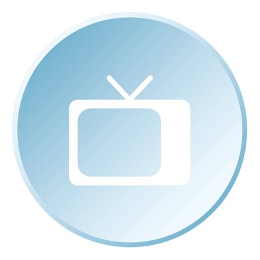 Resimli Simge Arka Planda İzole - Retro Televizyon