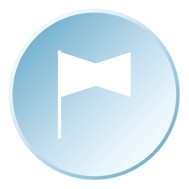 Resimli Simge Arka Planda İzole - Dikdörtgen Çapraz Fl