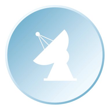 Resimli Simge Arka Planda İzole - Radyo Teleskopu