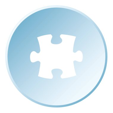 Resimli Simge Arka Planda İzole - Puzzle Piece