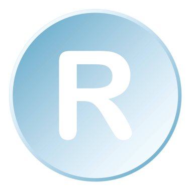 Resimli Simge Arka Planda İzole - R