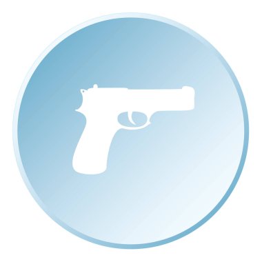 Resimli Simge Arka Planda İzole - Tabanca