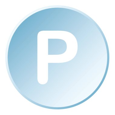 Resimli Simge Arka Planda İzole - P