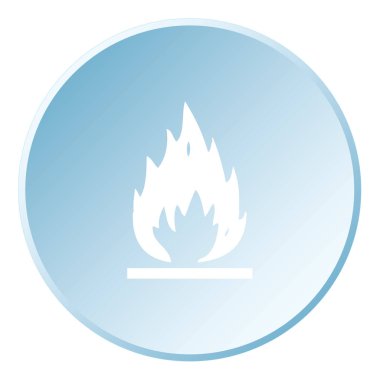 Resimli Simge Arka Planda İzole - Açık Alev