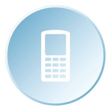 Resimli Simge Arka Planda İzole - Cep Telefonu Walkie 