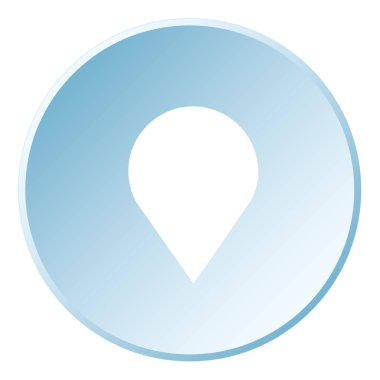 Resimli Simge Arka Planda İzole - Uzun Harita İşaretçisi