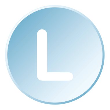 Resimli Simge Arka Planda İzole - L