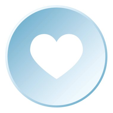 Resimli Simge Arka Planda İzole - Kalp