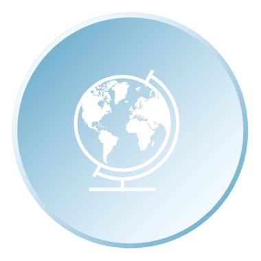 Resimli Simge Arka Planda İzole - Globe North America 