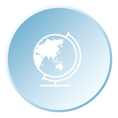 Resimli Simge Arka Planda İzole - Globe Asia Oceania
