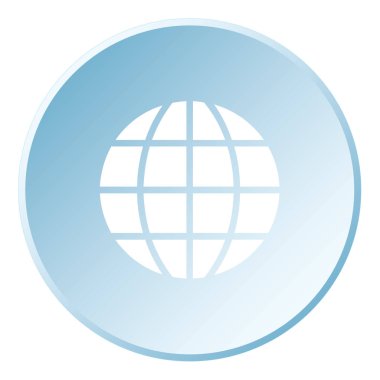 Resimli Simge Arka Planda İzole - Globe Filled In