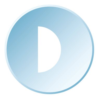 Resimli Simge Arka Planda İzole - İlk Çeyrek Ay