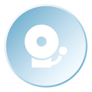 Resimli Simge Arka Planda İzole - Yangın Alarm Zili